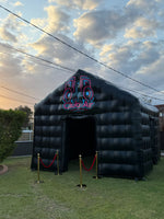 Premium inflatable nightclub venue setup in Sydney with VIP entrance and red carpet